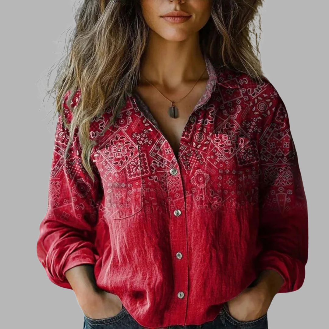 VUI Paris | Blouse à Imprimé Floral Rétro Nanna