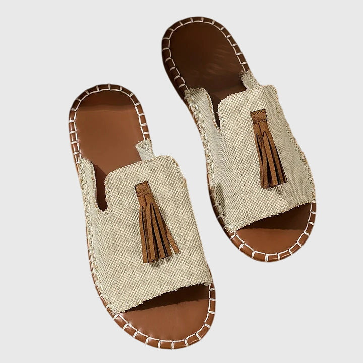 VUI Paris | Sandales Bohèmes À Pompons Nathalie