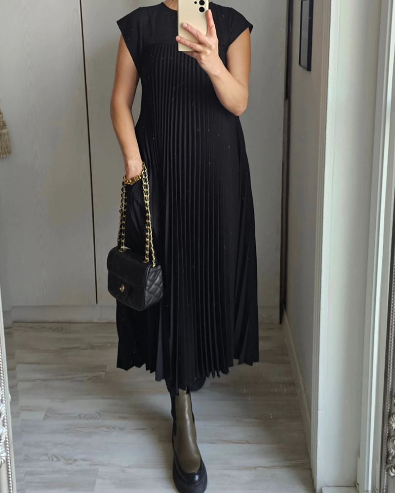 VUI Paris | Robe Plissée Sans Manches
