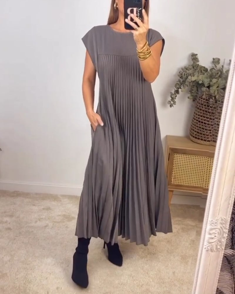 VUI Paris | Robe Plissée Sans Manches