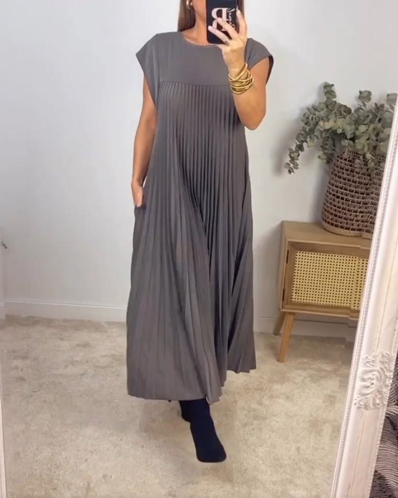 VUI Paris | Robe Plissée Sans Manches