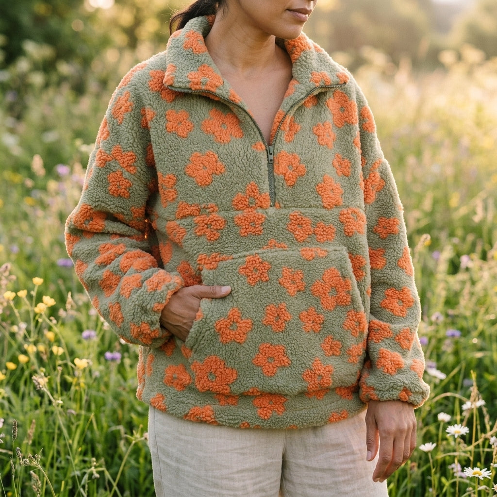 VUI Paris | Pull Polaire Fleuri Amélie