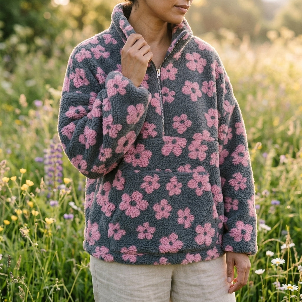 VUI Paris | Pull Polaire Fleuri Amélie