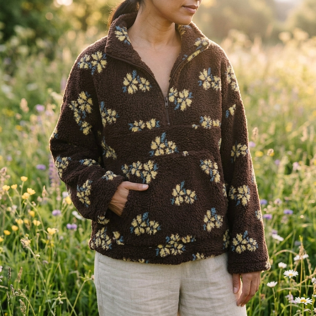 VUI Paris | Pull Polaire Fleuri Amélie