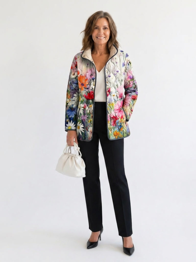 VUI Paris | Veste Matelassée Fleurs des Champs Manon