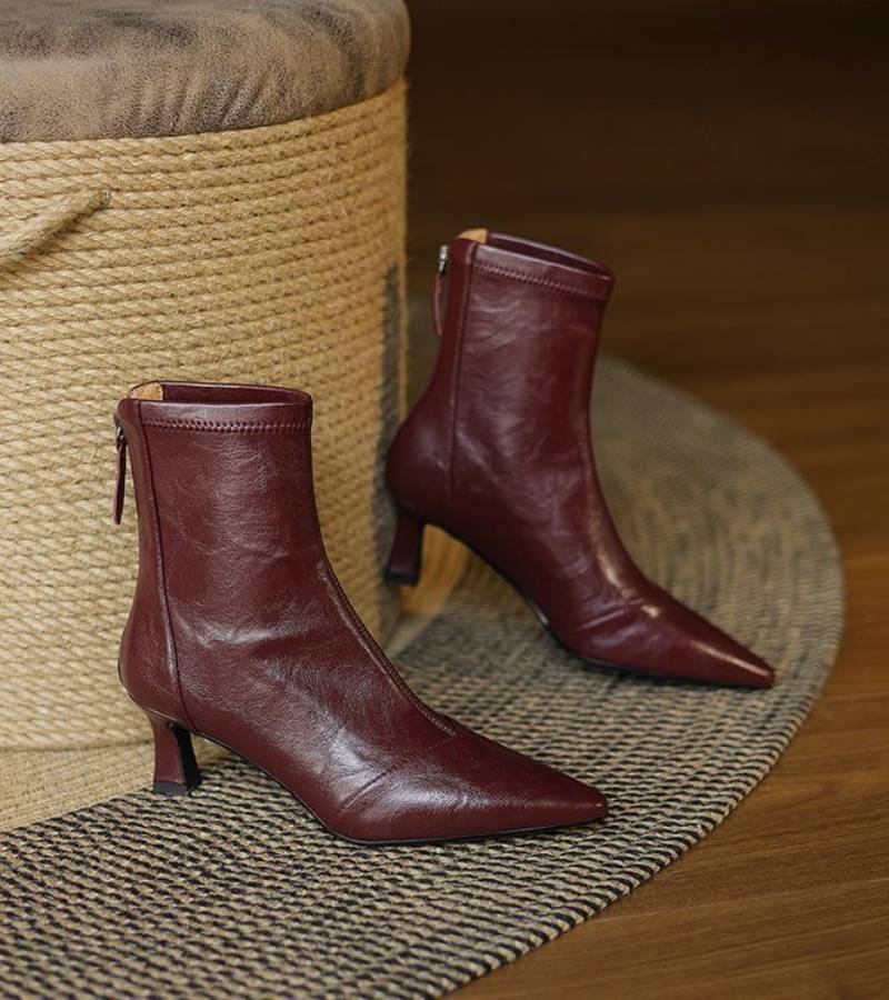 VUI Paris | Bottines en cuir à talon élégant