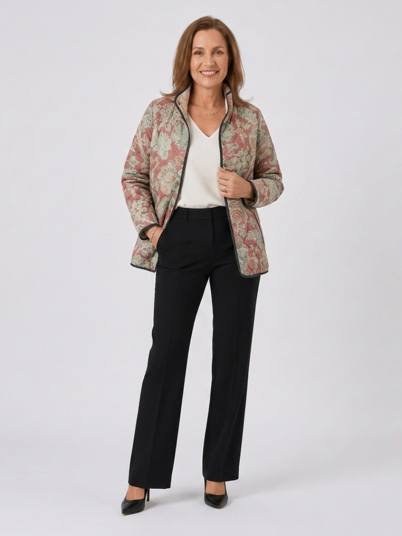 VUI Paris | Veste Matelassée Damas Terracotta Pauline