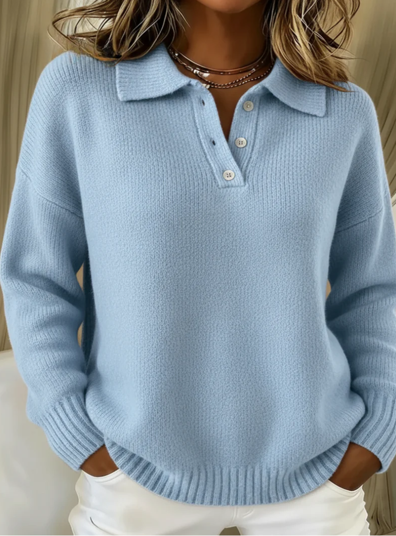 VUI Paris | Pull Col Polo Maille Douce Amélie