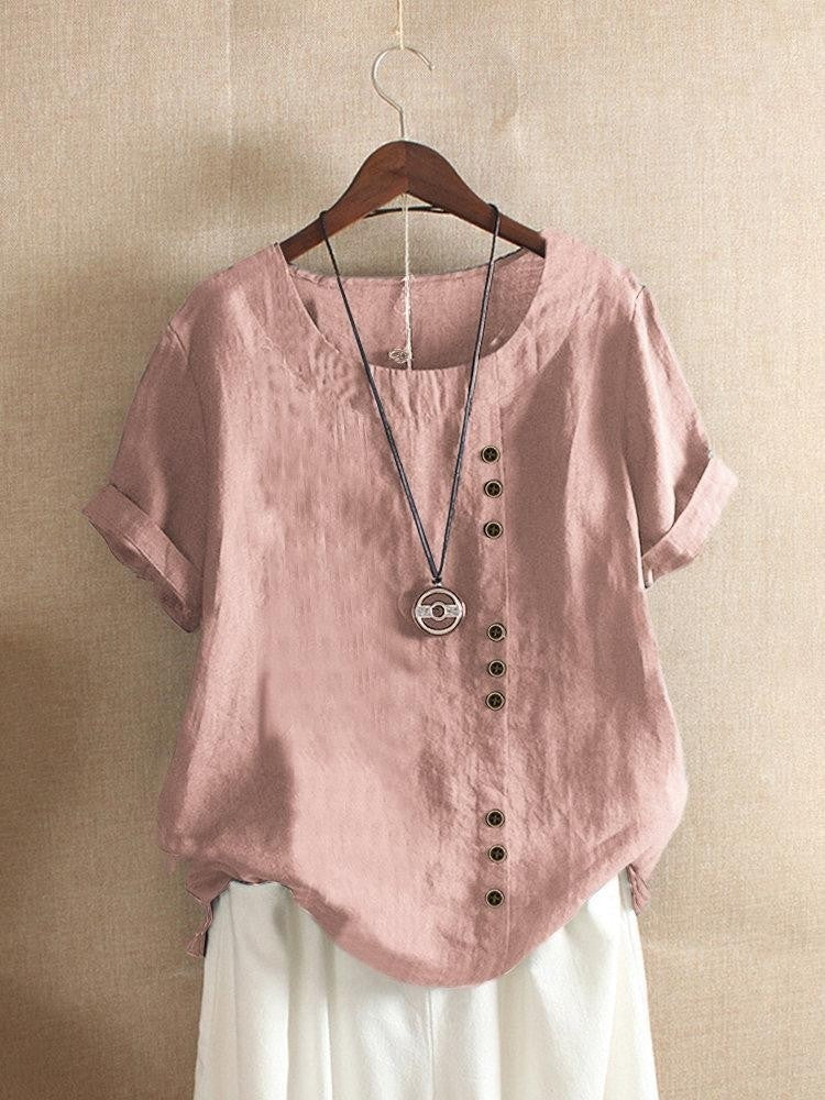 VUI Paris | Blouse Aérée avec Patte de Boutonnage Bianca
