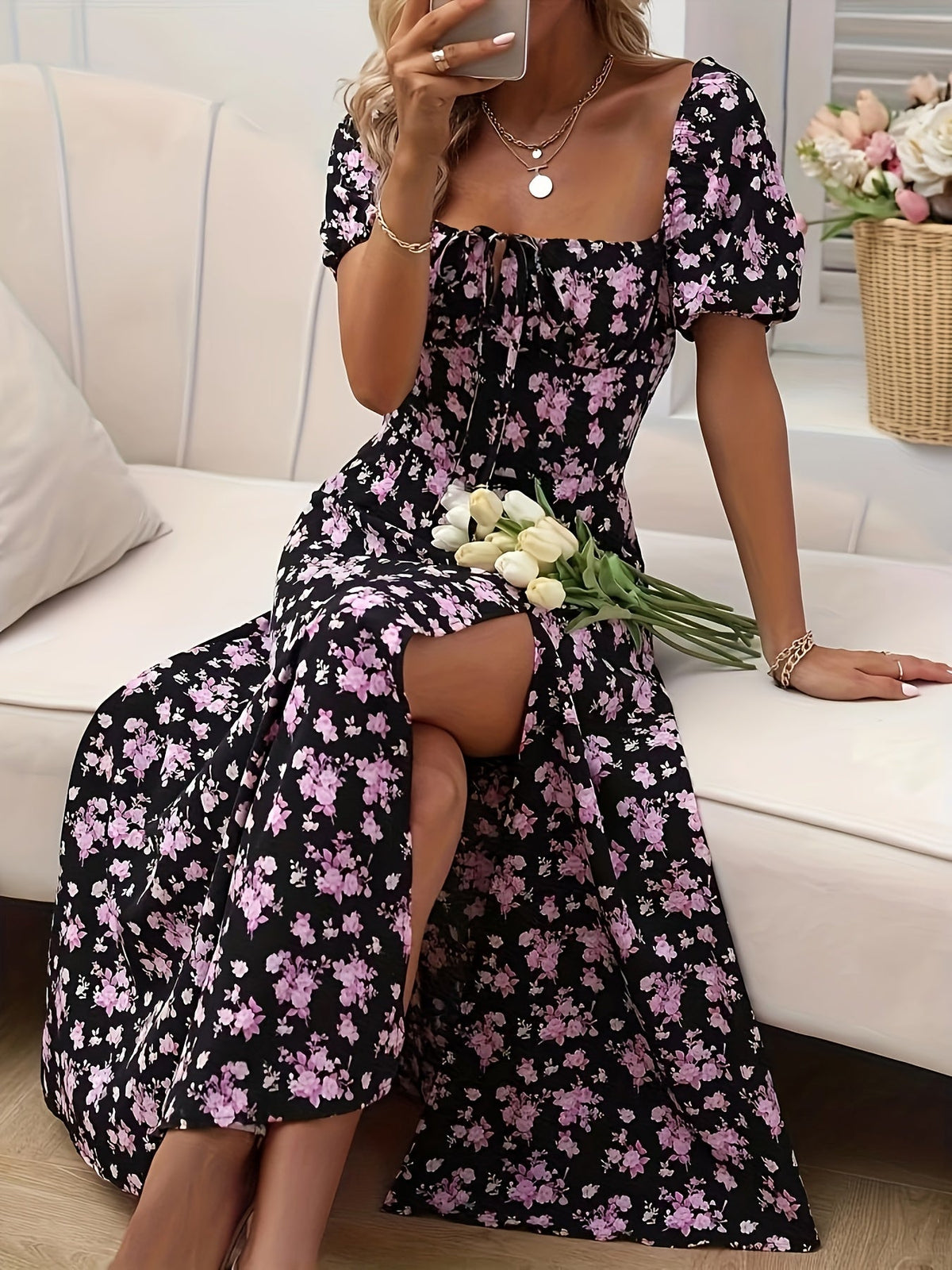 VUI Paris | Robe Élégante Florale Chloé
