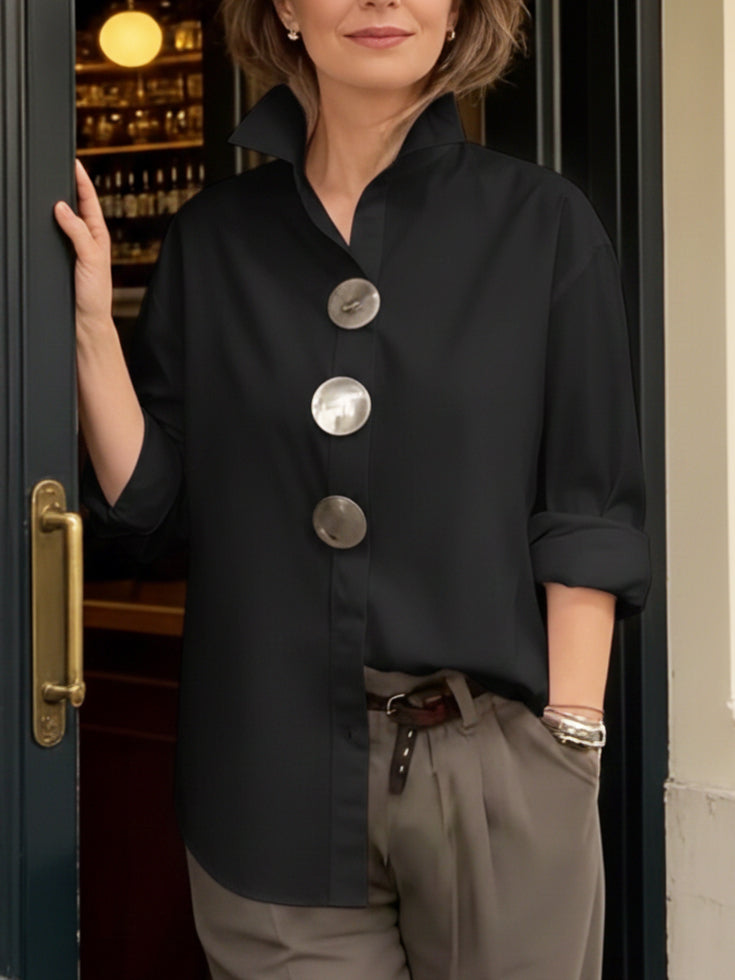 VUI Paris | Chemisier Élégant À Gros Boutons Sophie