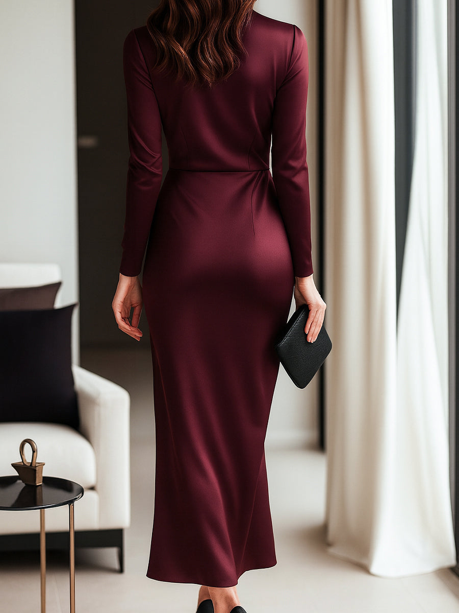 VUI Paris | ROBE PORTEFEUILLE SATINÉE