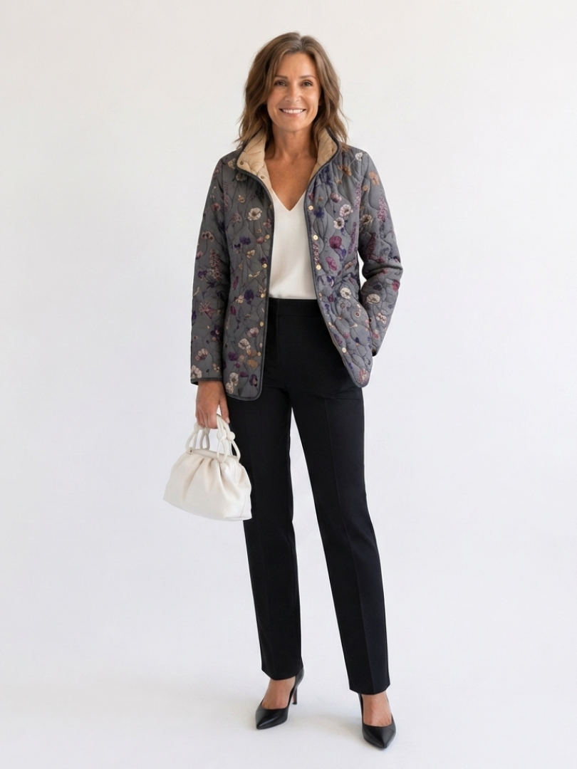 VUI Paris | Veste Matelassée Fleurs Séchées Nathalie