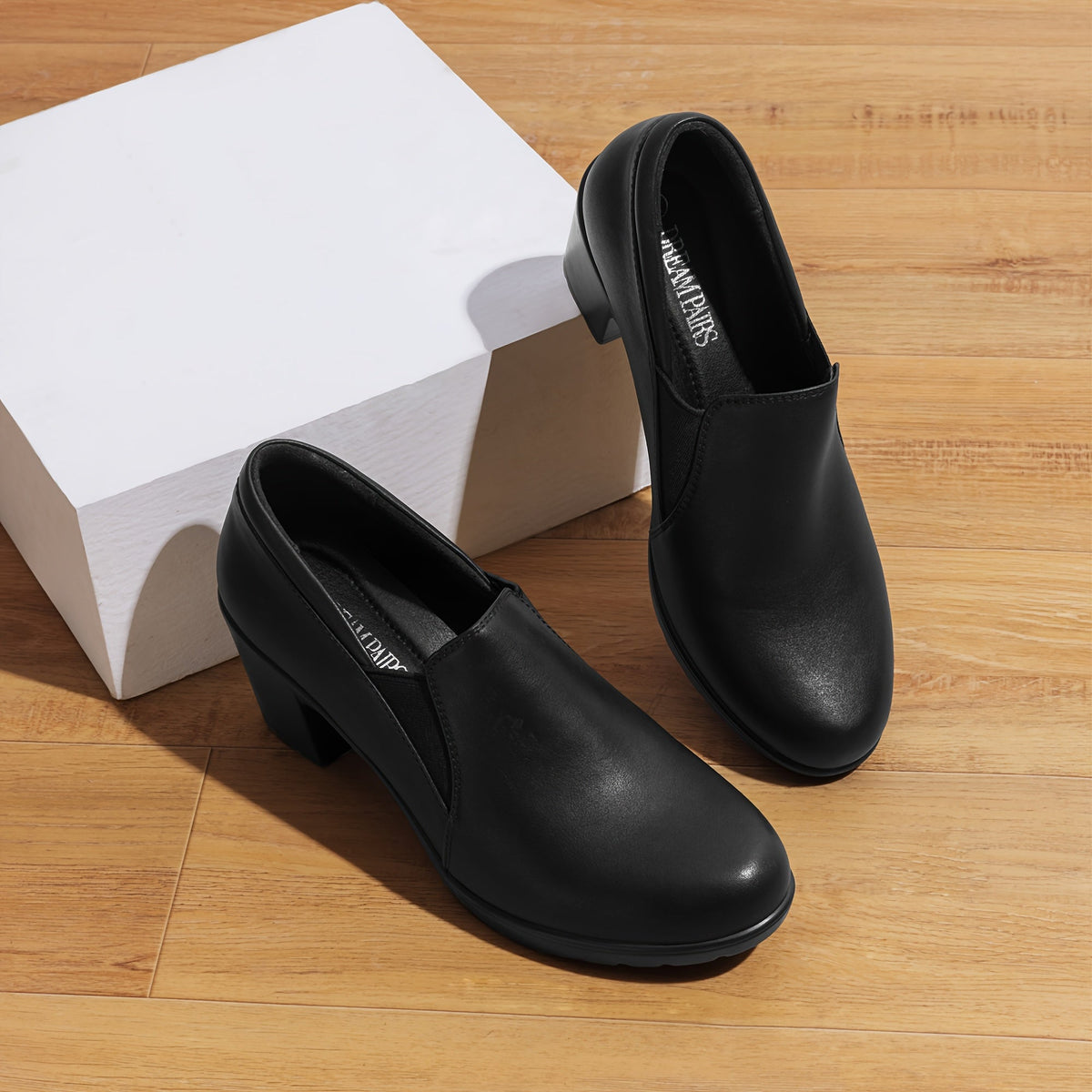 VUI Paris | Mocassins à Talon Bloc Confort Margot