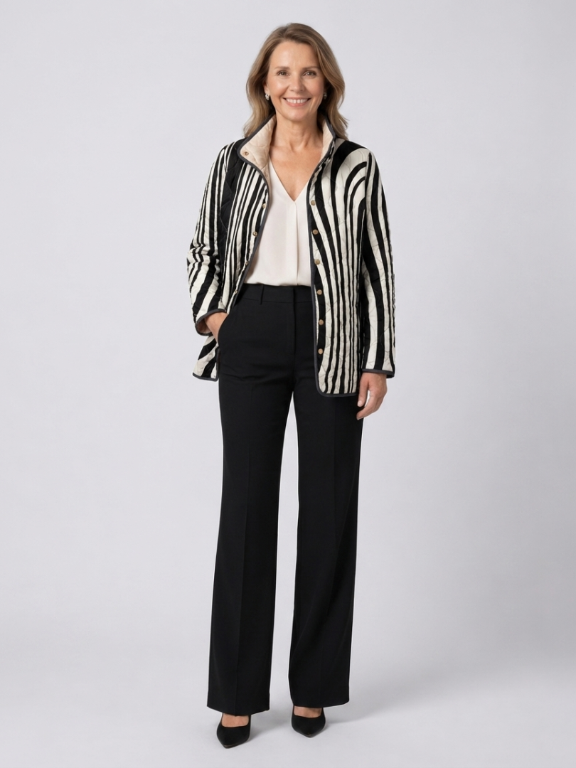 VUI Paris | Veste Matelassée Graphique Zébrée Sylvie