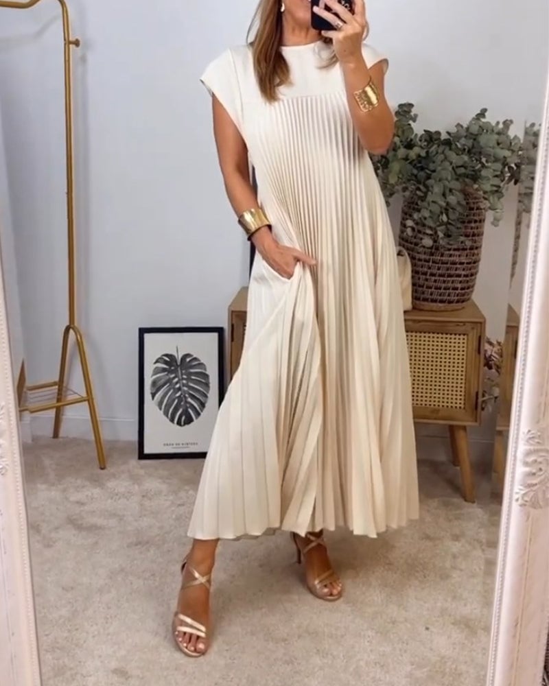 VUI Paris | Robe Plissée Sans Manches