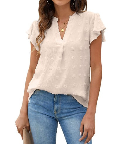 VUI Paris | Blouse Chic en Patchwork avec Volants Kari