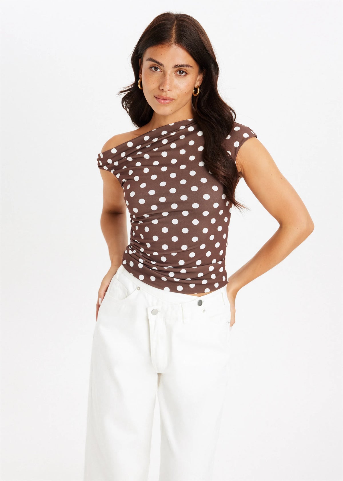 VUI Paris | TOP ASYMÉTRIQUE À POIS