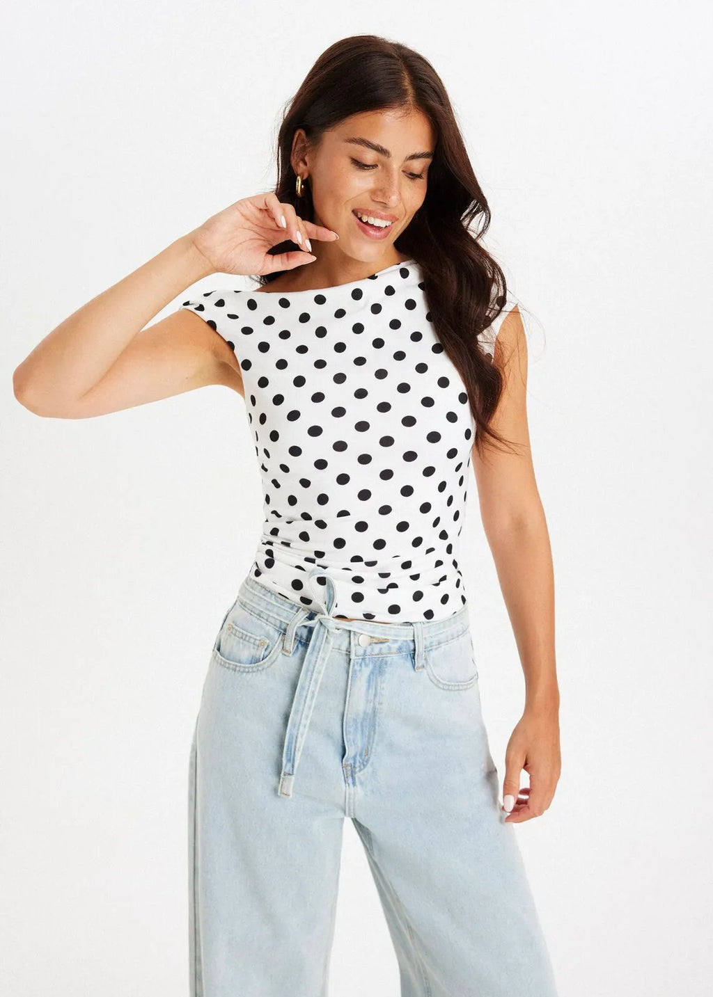 VUI Paris | TOP ASYMÉTRIQUE À POIS