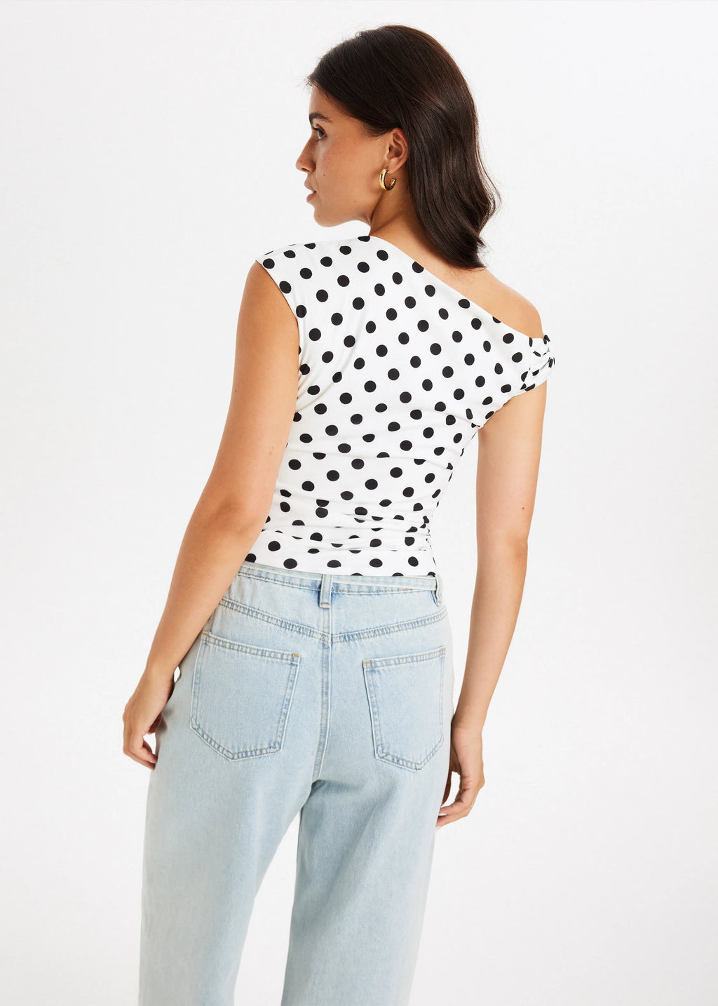 VUI Paris | TOP ASYMÉTRIQUE À POIS