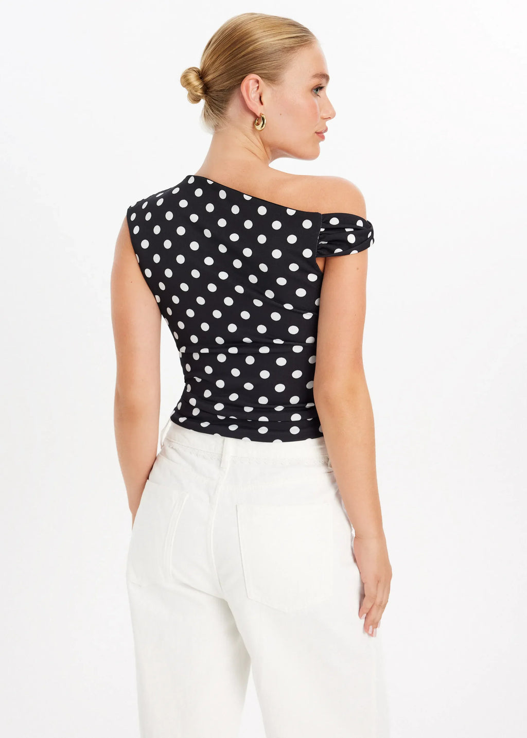 VUI Paris | TOP ASYMÉTRIQUE À POIS