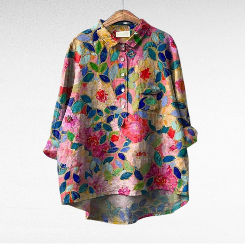 VUI Paris | Blouses Élégantes à Fleurs Lucie (1+1 OFFERT)