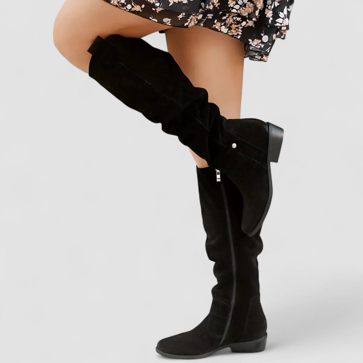 VUI Paris | Bottes Hautes Effet Daim Manon