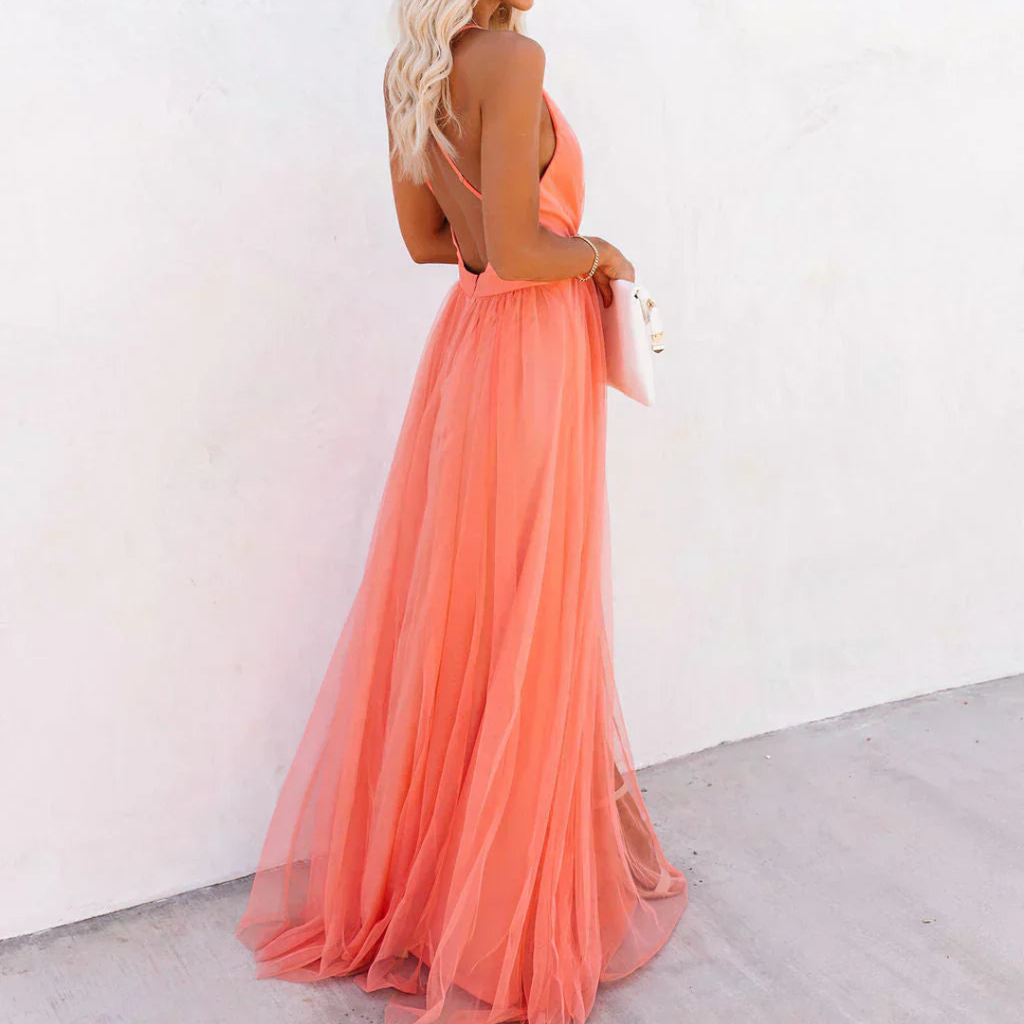 VUI Paris | Robe Maxi Lumière Corail