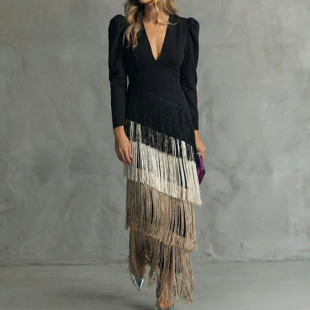VUI Paris | Robe Élégante Franges Élise
