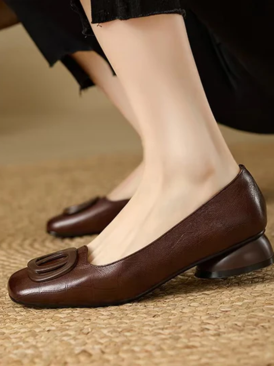 VUI Paris | Ballerines en Cuir Bout Carré Margot