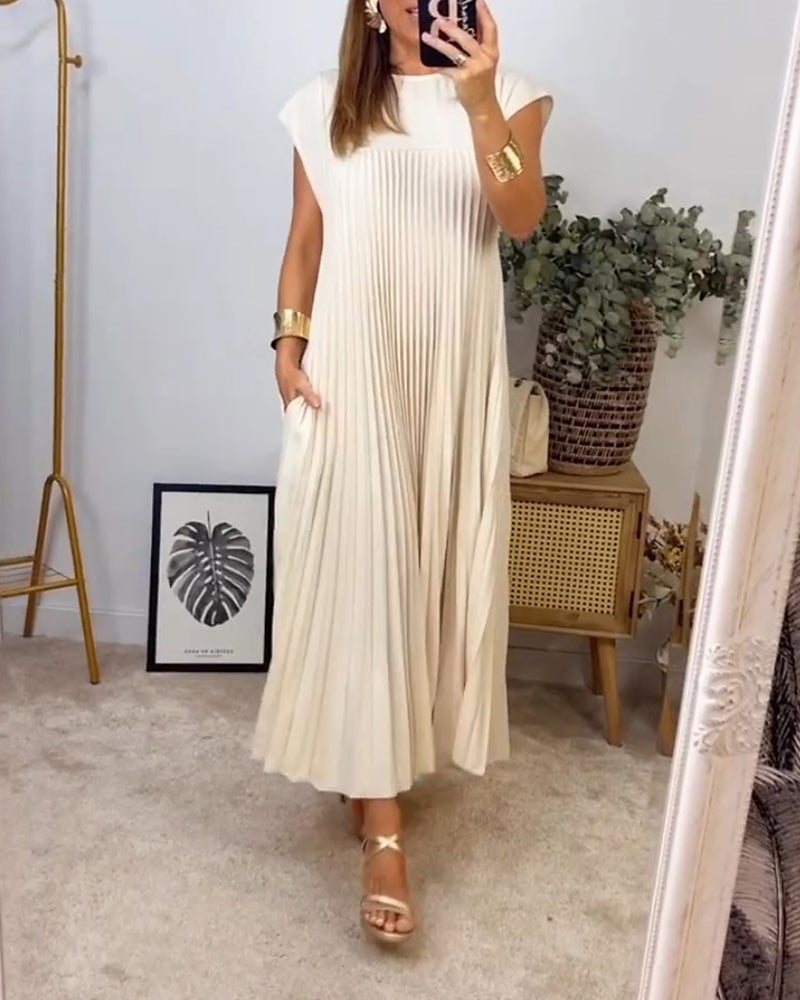 VUI Paris | Robe Plissée Sans Manches