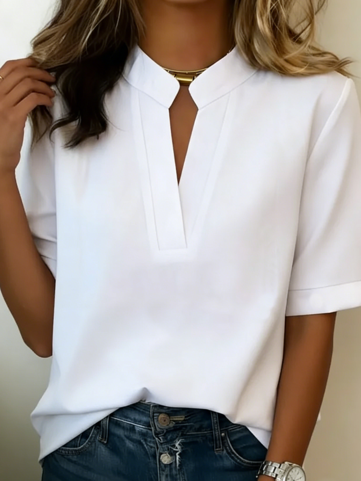 VUI Paris | Blouse Chic à Col en V Margaux