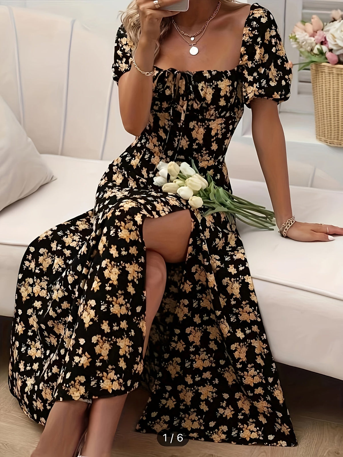 VUI Paris | Robe Élégante Florale Chloé