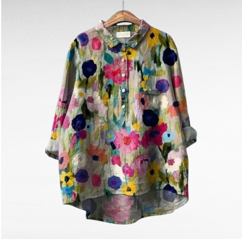 VUI Paris | Blouses Élégantes à Fleurs Lucie (1+1 OFFERT)
