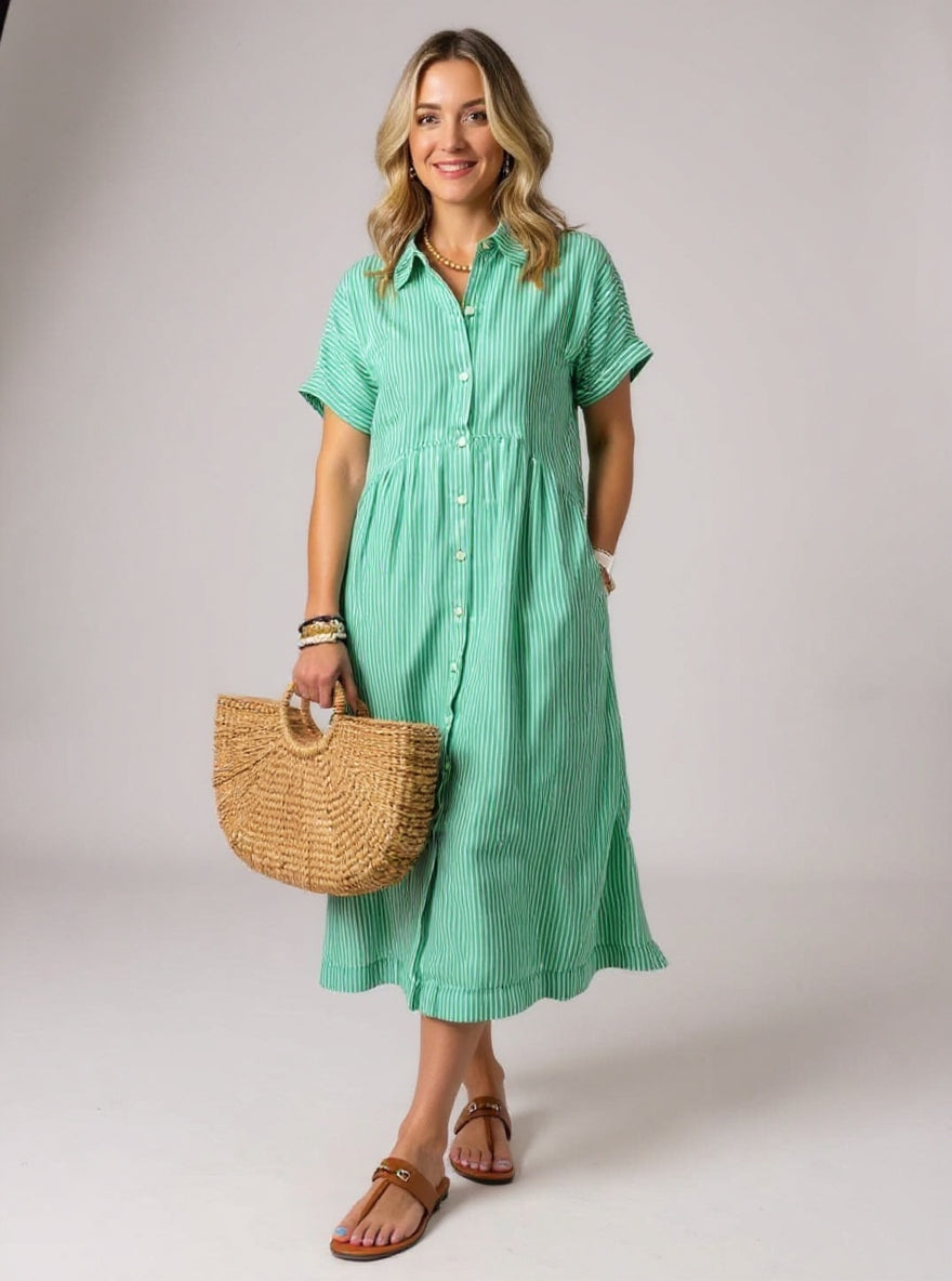 VUI Paris | Robe Rayée Élégante Claire