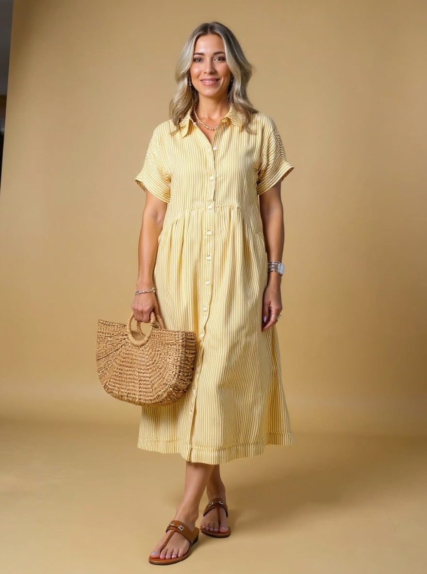 VUI Paris | Robe Rayée Élégante Claire