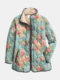 VUI Paris | Veste Matelassée Roses Céladon Mathilde
