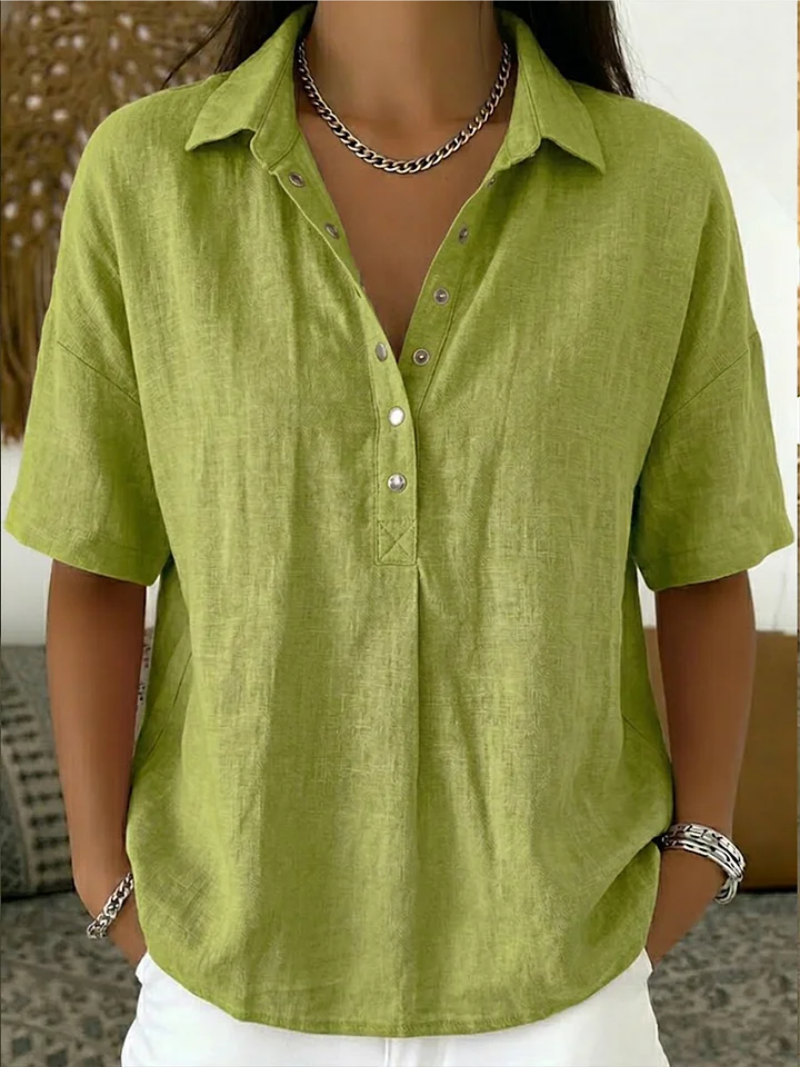 VUI Paris | Blouse avec Col et Détails Boutonnés Willow