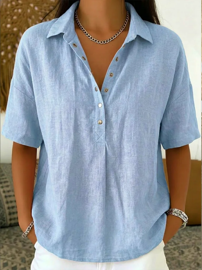 VUI Paris | Blouse avec Col et Détails Boutonnés Willow