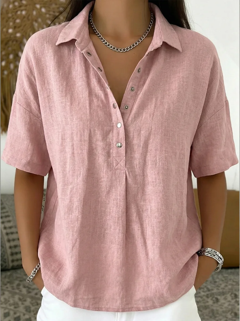 VUI Paris | Blouse avec Col et Détails Boutonnés Willow