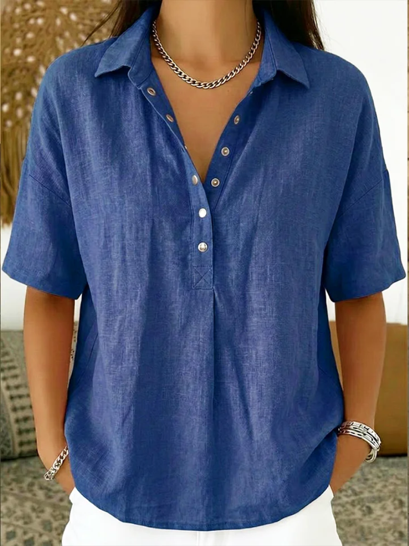 VUI Paris | Blouse avec Col et Détails Boutonnés Willow
