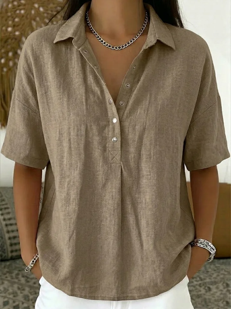 VUI Paris | Blouse avec Col et Détails Boutonnés Willow