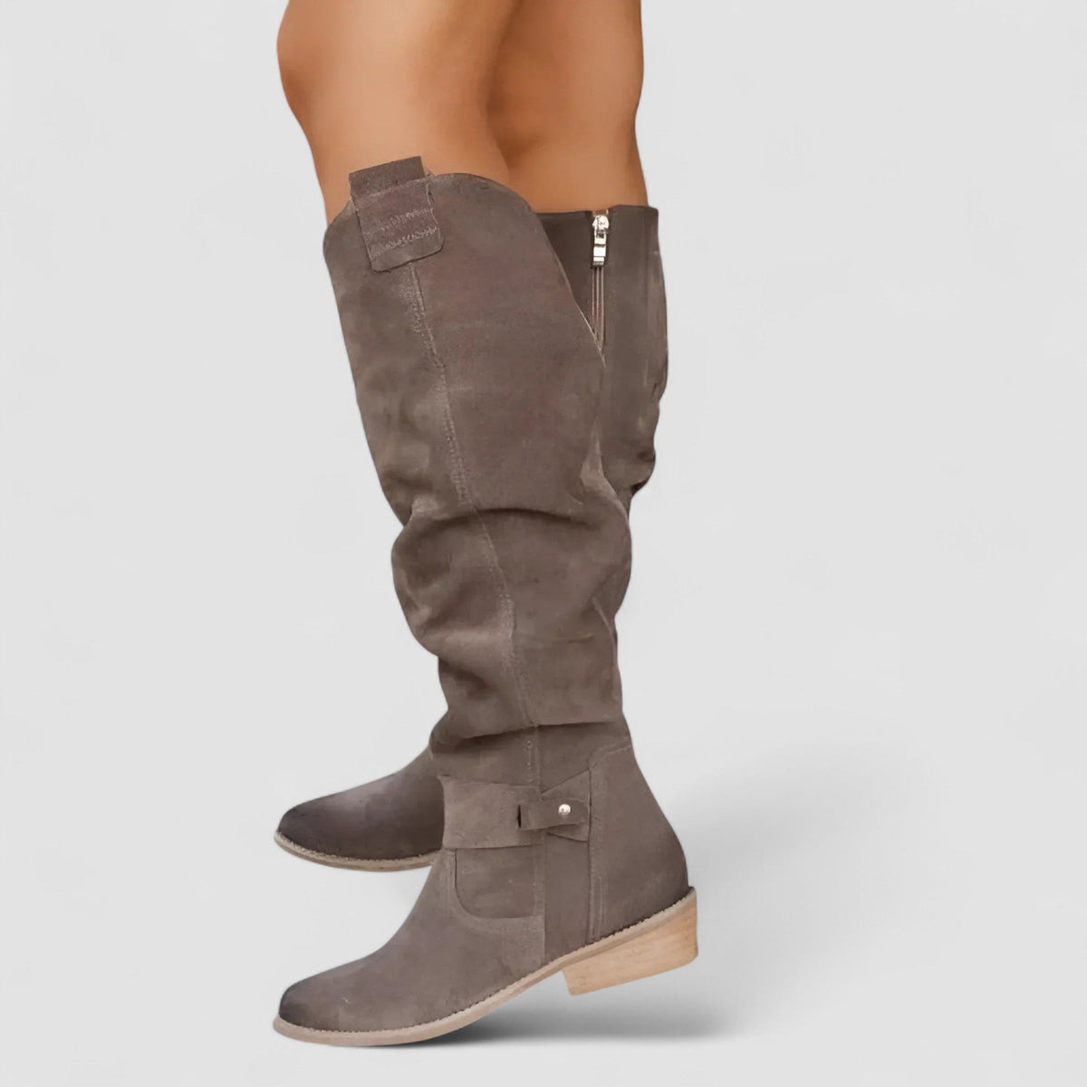 VUI Paris | Bottes Hautes Effet Daim Manon