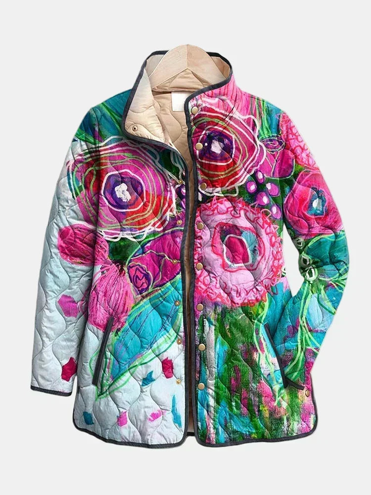 VUI Paris | Veste Matelassée Aquarelle Florale Lucie