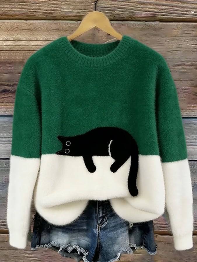 VUI Paris | Pull Douillet Chat Endormi Charlotte