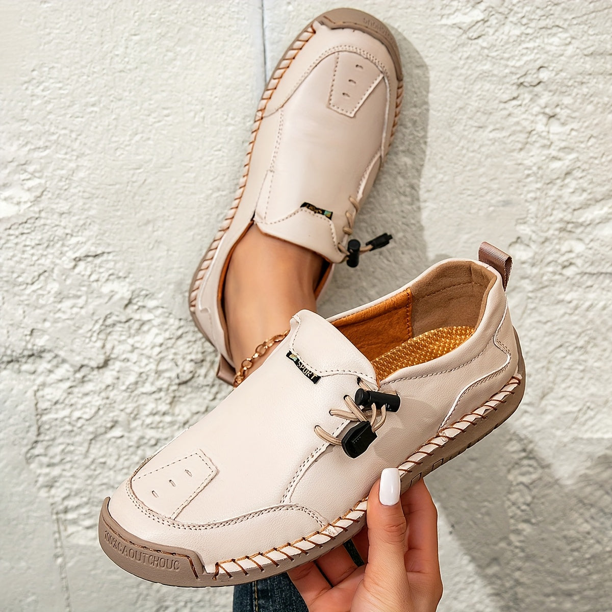 VUI Paris | Mocassins Confort Piqués Main Mathilde