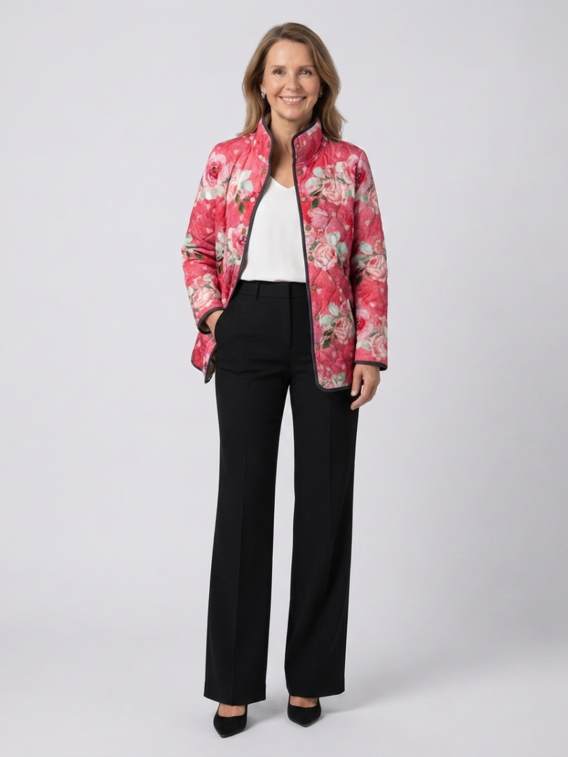 VUI Paris | Veste Matelassée Roses Poudrées Christine