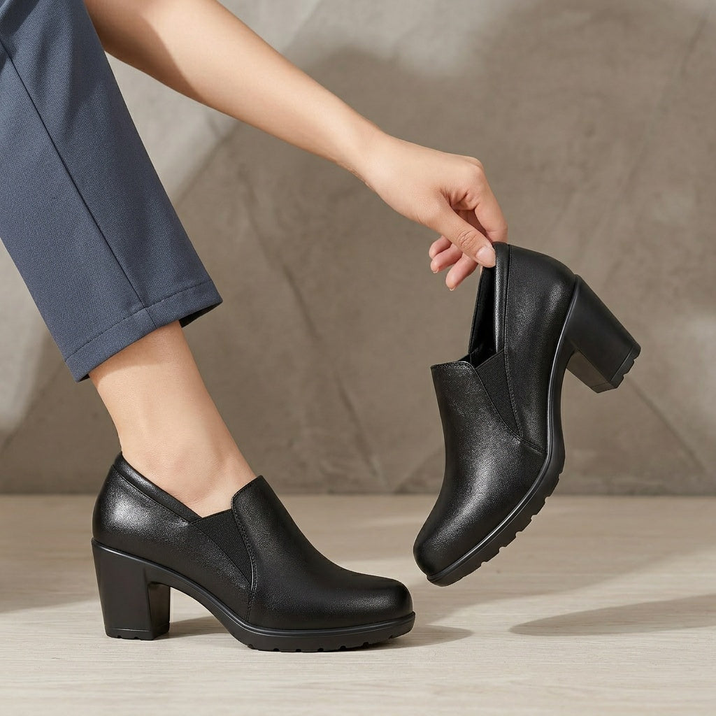 VUI Paris | Mocassins à Talon Bloc Confort Margot