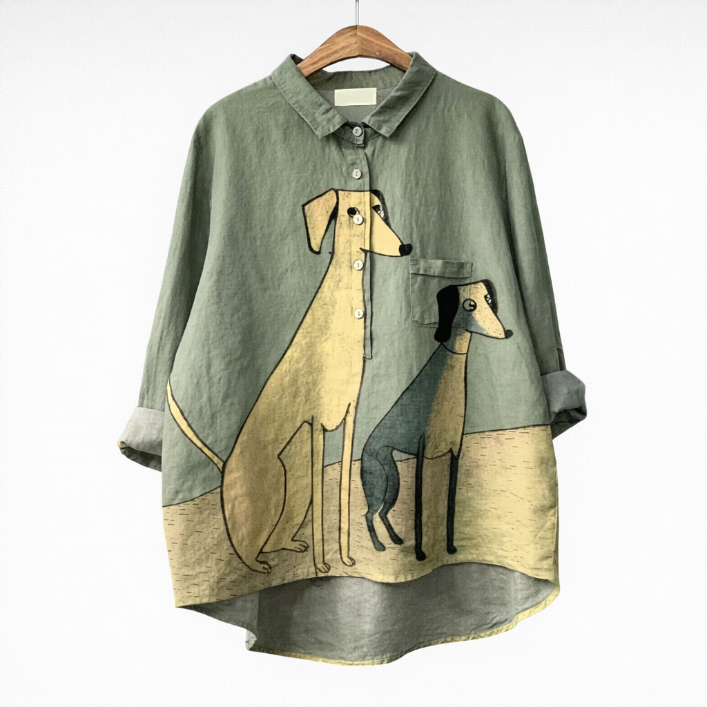VUI Paris | Blouse Élégante à Motif Canin (1+1 GRATUIT)