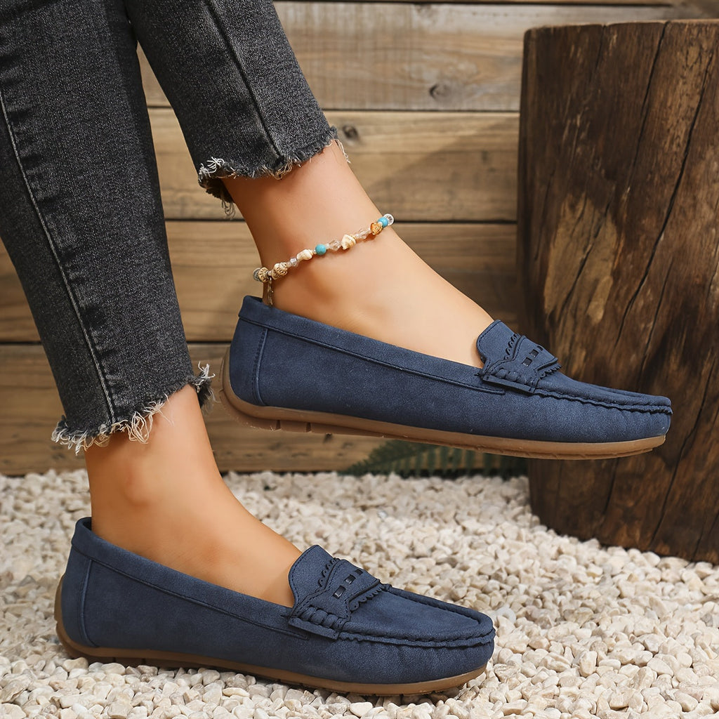 VUI Paris | Mocassins Effet Daim Festonnés Marie